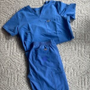Figs Blue Scrub Set